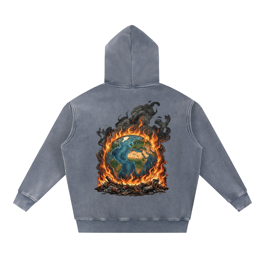 The World Is On Fire Oversize Hoodie