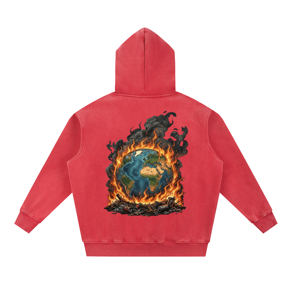 The World Is On Fire Oversize Hoodie
