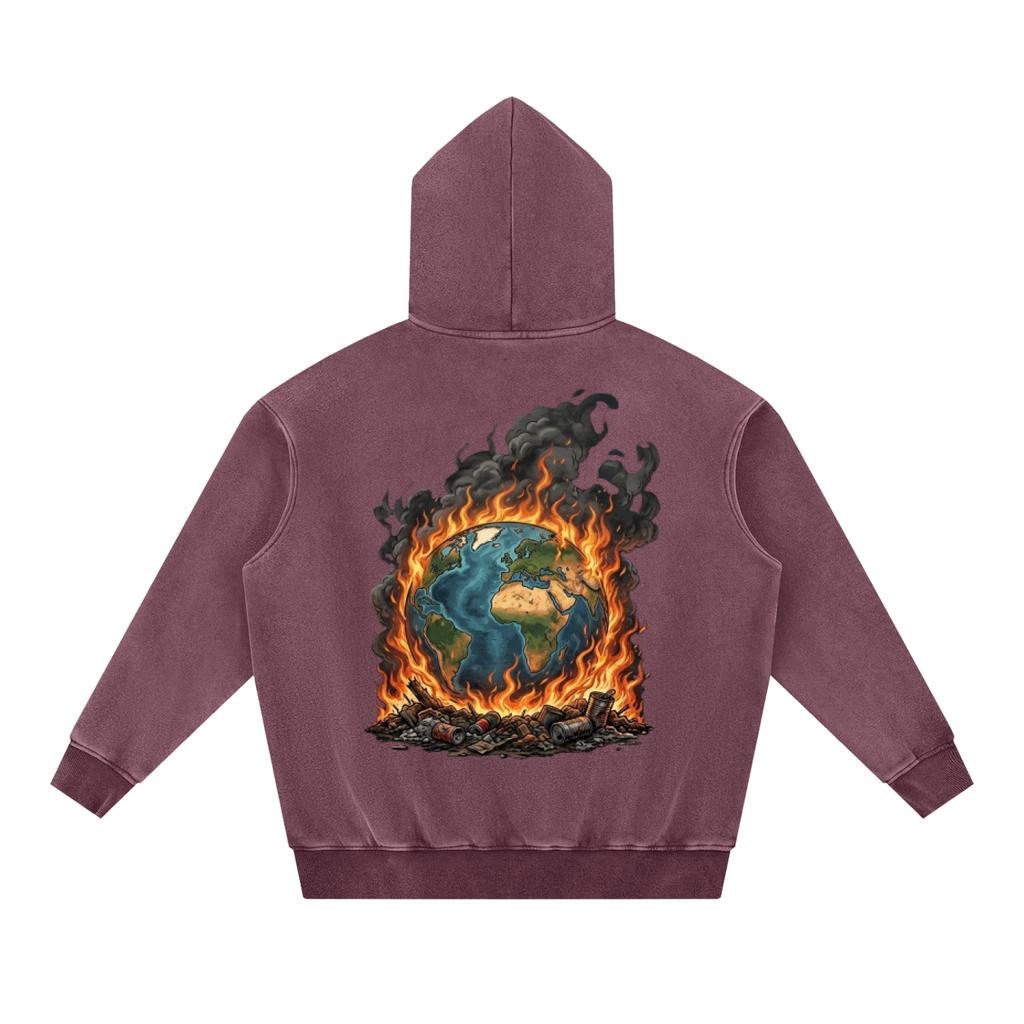 The World Is On Fire Oversize Hoodie