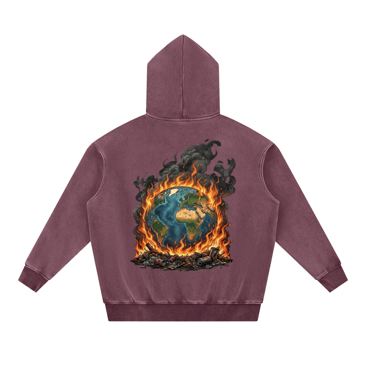 The World Is On Fire Oversize Hoodie