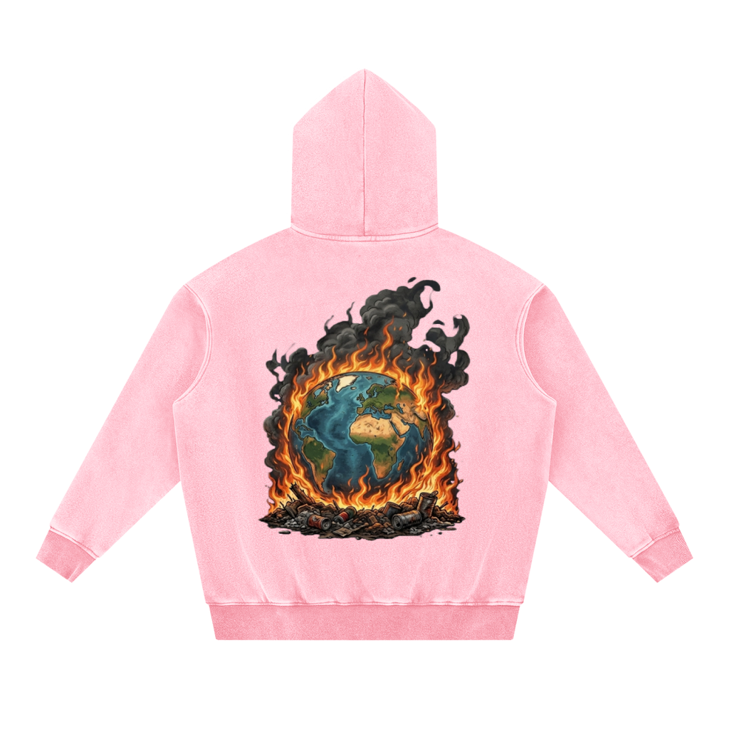 The World Is On Fire Oversize Hoodie