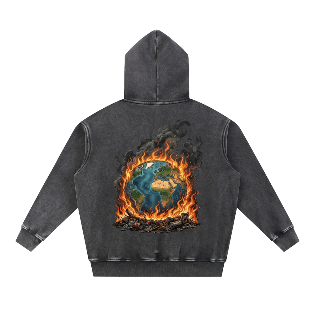 The World Is On Fire Oversize Hoodie