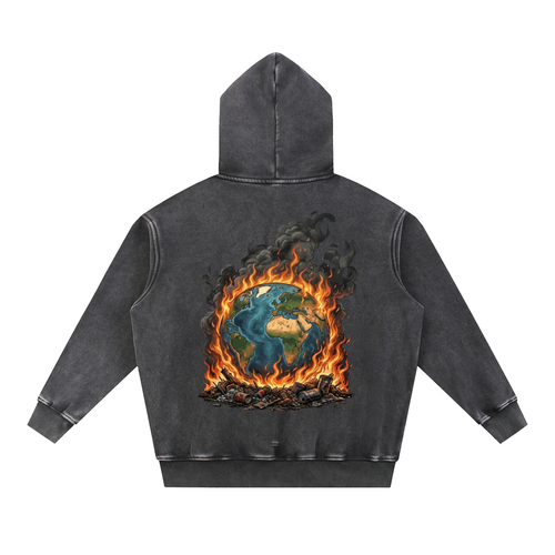 The World Is On Fire Oversize Hoodie